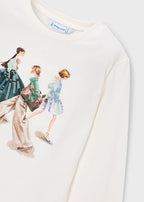 Mayoral bluza fete cu imprimeu 5-10 ani Crudo-Nenufar Moda