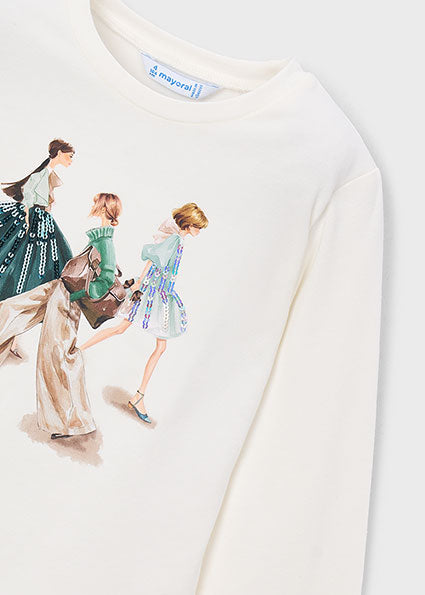 Mayoral bluza fete cu imprimeu 5-10 ani Crudo-Nenufar Moda