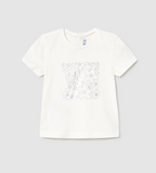 Mayoral bluza fete cu model metalizat 12-48 luni Off-White