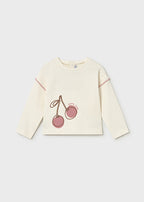 Mayoral bluza fete cu imprimeu cireasa 12-48 luni Hueso-Blush