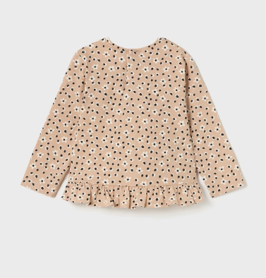 Mayoral bluza fete maneca lunga 6-36 luni  Camel cu floricele