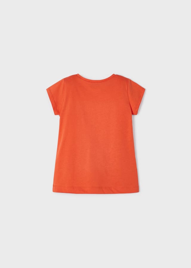 Mayoral bluza fete maneca scurta si imprimeu 4-9 ani, Orange Imagine secundară a produsului