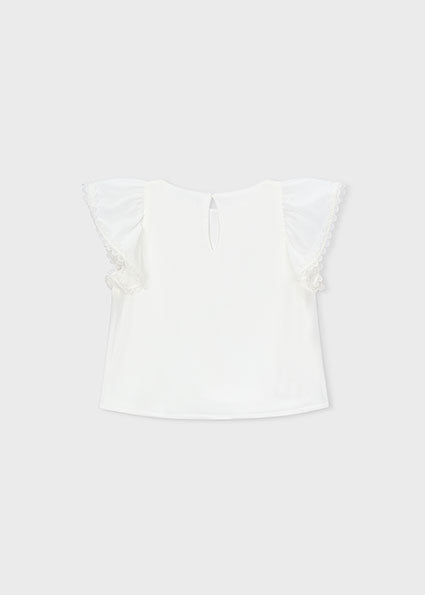 Mayoral bluzita fete cu maneci lejere 5-10 ani Off-white Imagine secundară a produsului