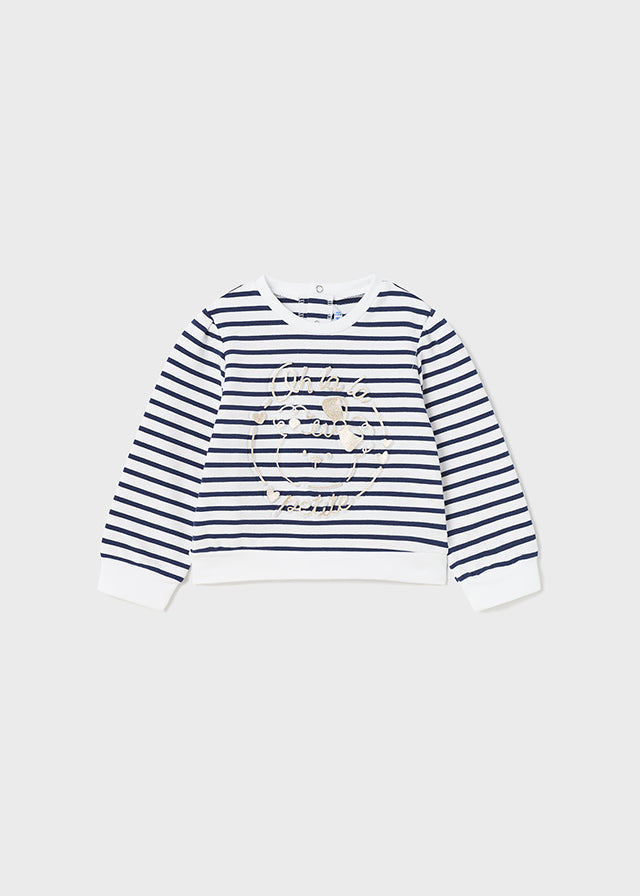 Mayoral bluza fete sport 12-36 luni Alb-Bleumarin