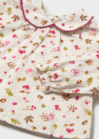 Mayoral bluza fete texturata cu guler brodat 12-48 luni Crudo-zmeura