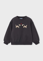 Mayoral bluza fete tip hanorac 5-10 ani Carbon cu catelusi