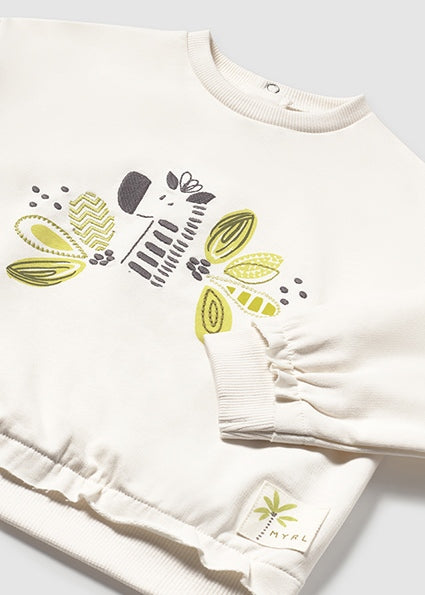 Mayoral bluza fetite cu aplicatii floarale 12-48 luni Bone-Pistachio