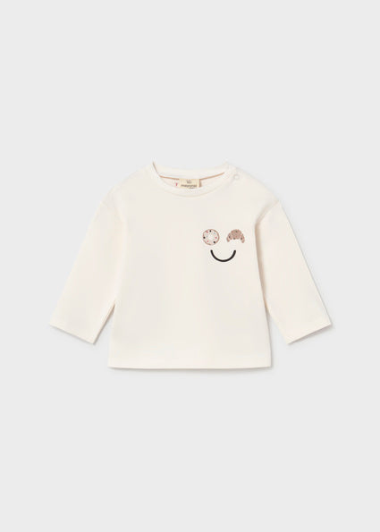 Mayoral bluza unisex cu dungi 0-18 luni Alb talc