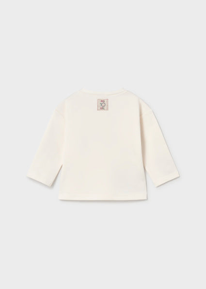 Mayoral bluza unisex cu dungi 0-18 luni Alb talc