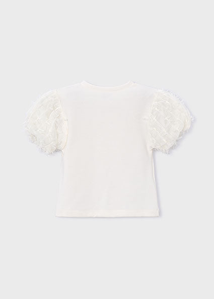 Mayoral bluzita fete de vara cu maneci cu tul 5-10 ani Off-white Imagine secundară a produsului