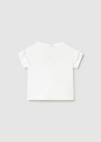 Mayoral bluzita fete de vara cu volanase si imprimeu 12-48 luni Alb