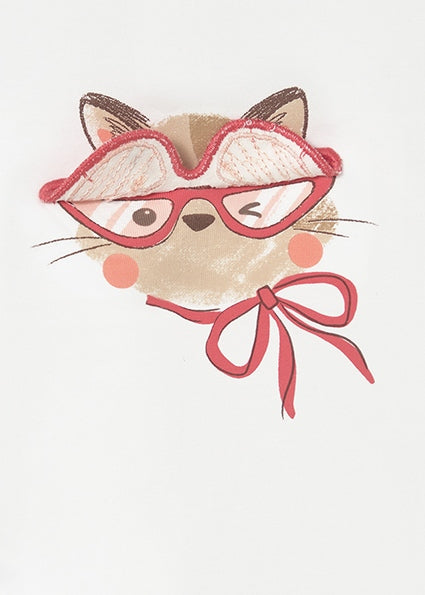 Mayoral bluzita fete de vara cu volanase si imprimeu 12-48 luni Alb