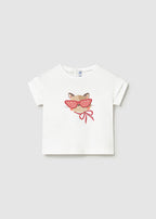 Mayoral bluzita fete de vara cu volanase si imprimeu 12-48 luni Alb