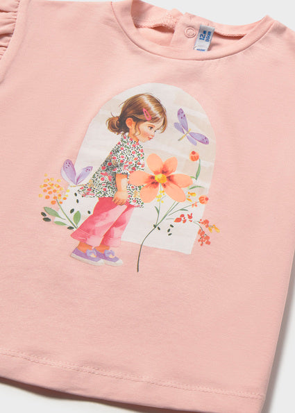 Mayoral bluzita fete de vara cu volanase si imprimeu 12-48 luni Blossom Imagine secundară a produsului