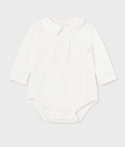 Mayoral body baieti cu guler 0-18 luni, Off-white Imagine principală a produsului