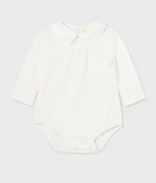 Mayoral body baieti cu guler 0-18 luni, Off-white
