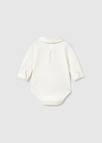 Mayoral body baieti cu guler 0-18 luni Off-white