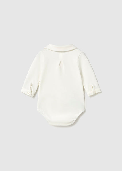 Mayoral body baieti cu guler 0-18 luni Off-white