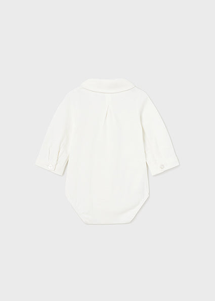 Mayoral body baieti cu guler camasa 0-18 luni Off-white Imagine secundară a produsului