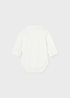 Mayoral body baieti cu guler camasa 0-18 luni Off-white