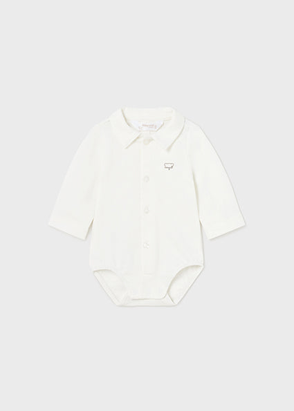 Mayoral body baieti cu guler camasa 0-18 luni Off-white Imagine principală a produsului