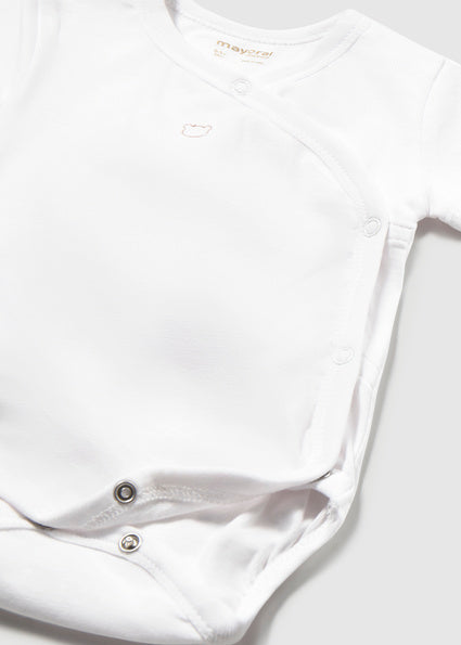 Mayoral body baieti cu menaca scurta 0-18 luni Off-white Ursulet