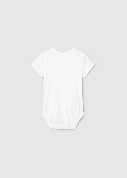 Mayoral body baieti cu menaca scurta 0-18 luni Off-white Ursulet