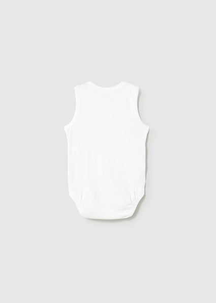Mayoral body baieti fara maneci 0-18 luni Off-white Ursulet