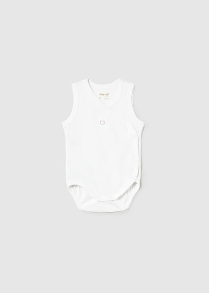 Mayoral body baieti fara maneci 0-18 luni Off-white Ursulet