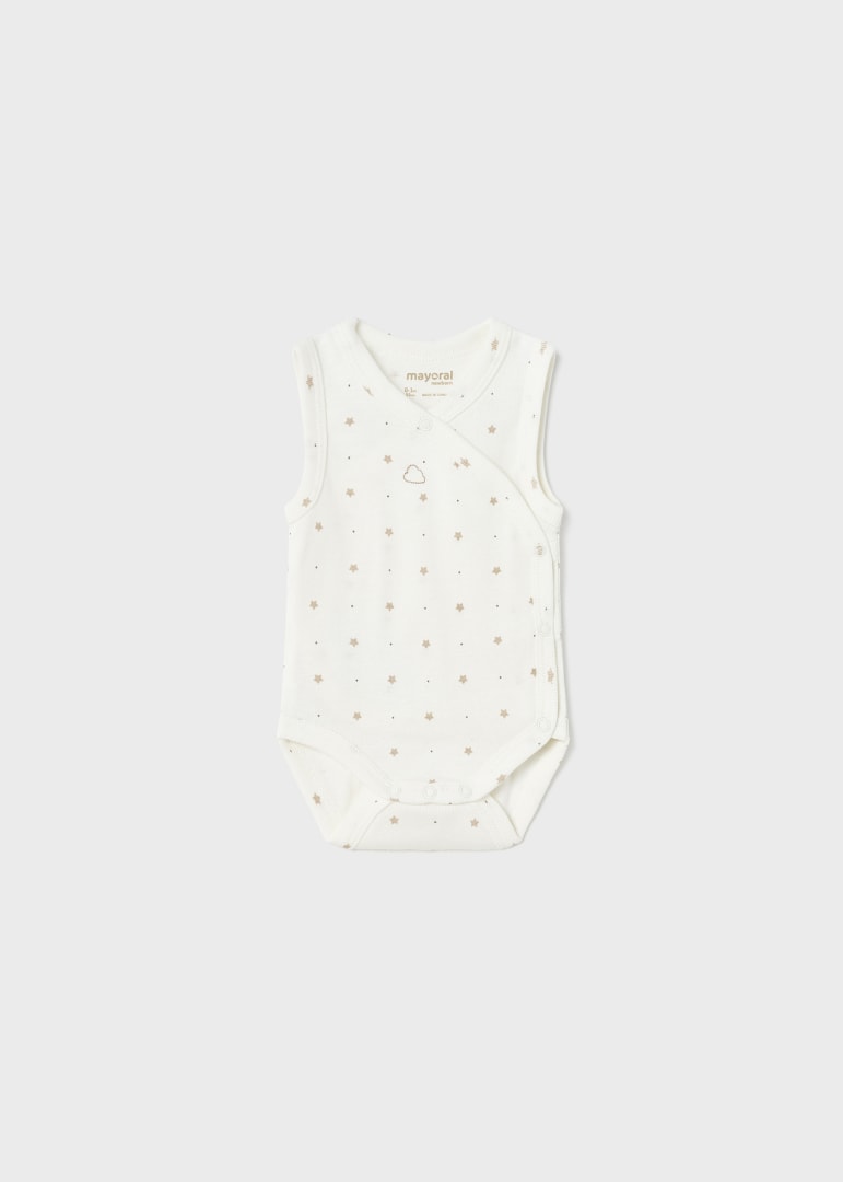Mayoral body baieti fara maneci 0-18 luni, Off-white