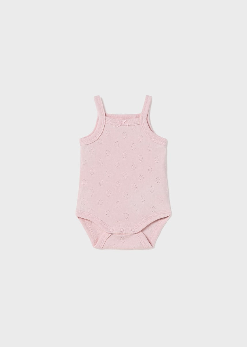 Mayoral body fete cu bretele 0-18 luni Baby pink