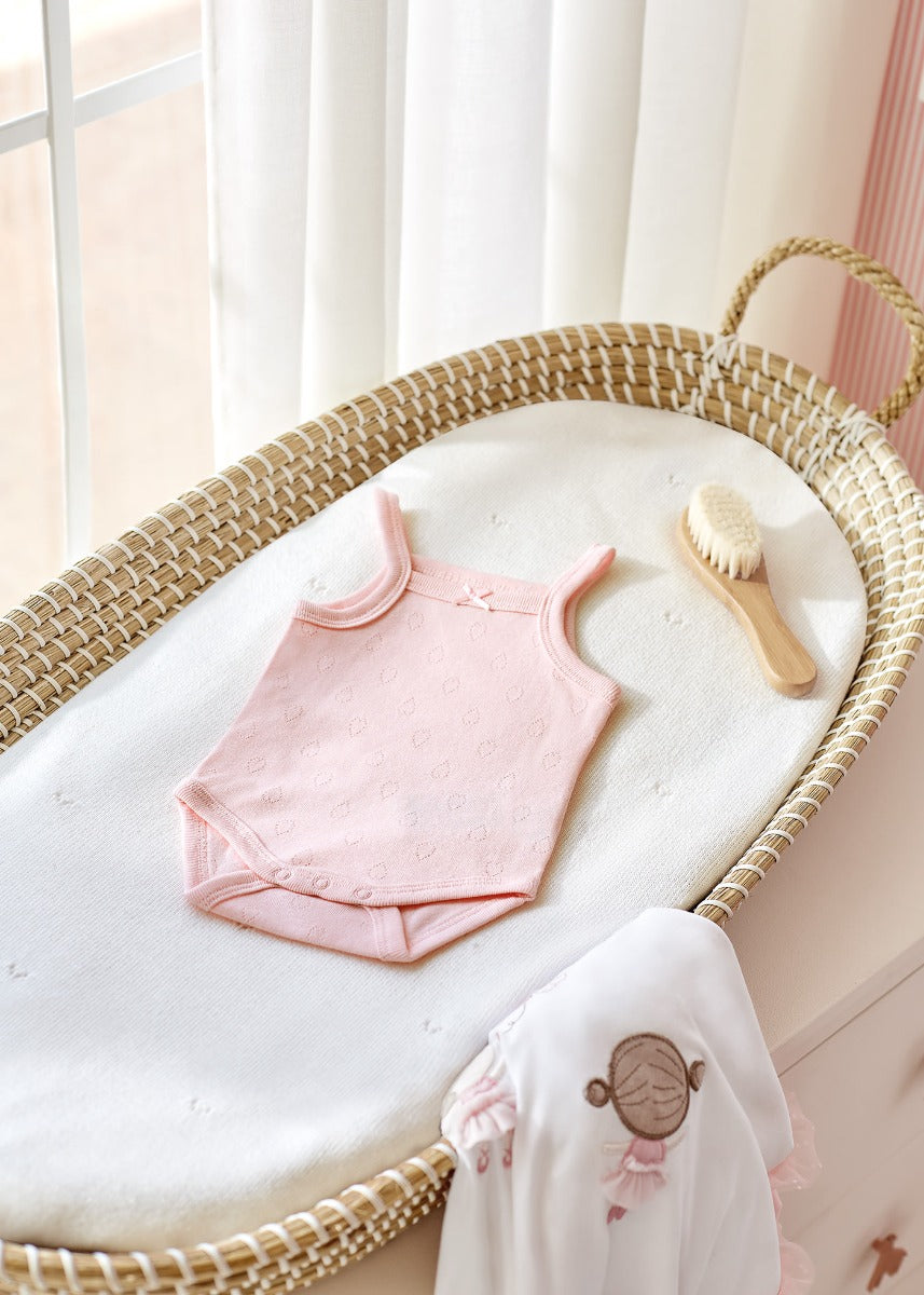 Mayoral body fete cu bretele 0-18 luni Baby pink
