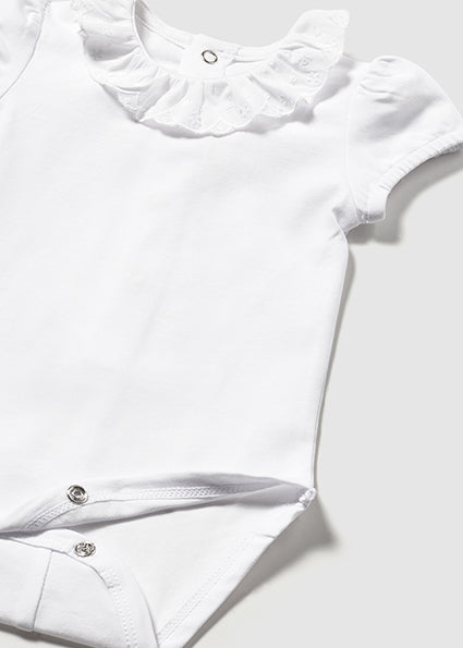Mayoral body fete de vara cu volanase 0-18 luni Alb Imagine secundară a produsului