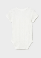 Mayoral body fete petrecut cu maneca scurta 0-18 luni Off-white