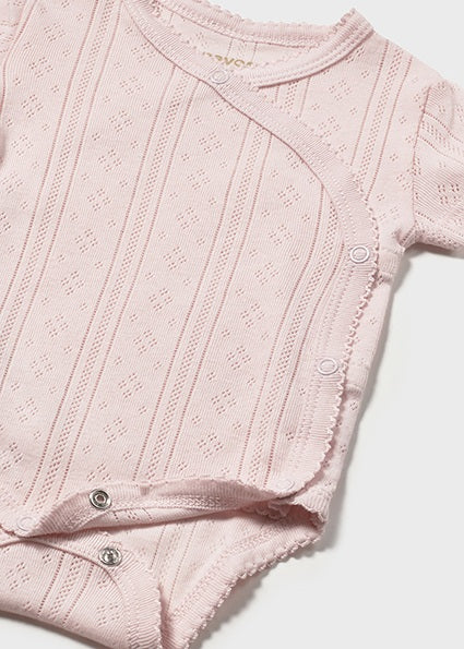 Mayoral body fete petrecut cu maneca scurta 0-18 luni Roz baby Imagine secundară a produsului