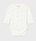 Mayoral body fete simplu din bumbac 0-18 luni Off-white cu flori