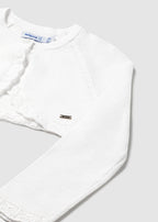 Mayoral bolero fete basic din tricot 12-48 luni Alb