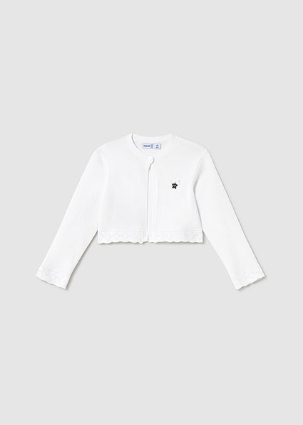 Mayoral bolero fete basic tricot 12-48 luni Alb