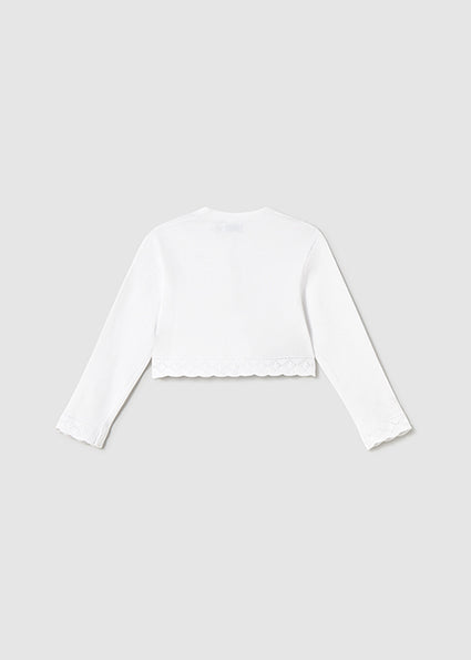 Mayoral bolero fete basic tricot 12-48 luni Alb