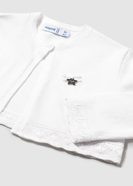 Mayoral bolero fete basic tricot 12-48 luni Alb