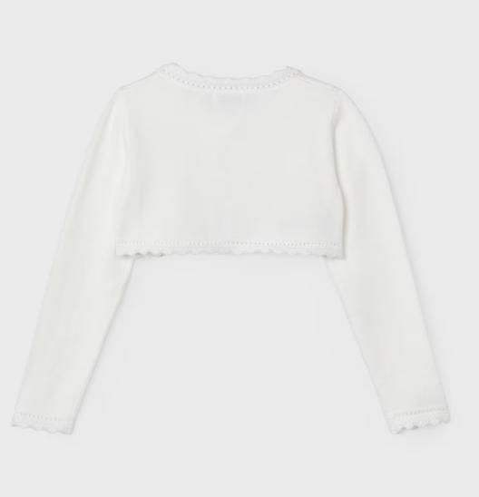 Mayoral bolero fete cu fir metalizat 4-9 ani Off-white