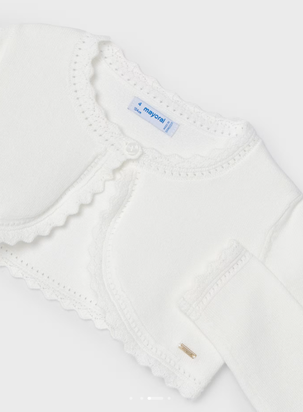 Mayoral bolero fete cu fir metalizat 4-9 ani Off-white