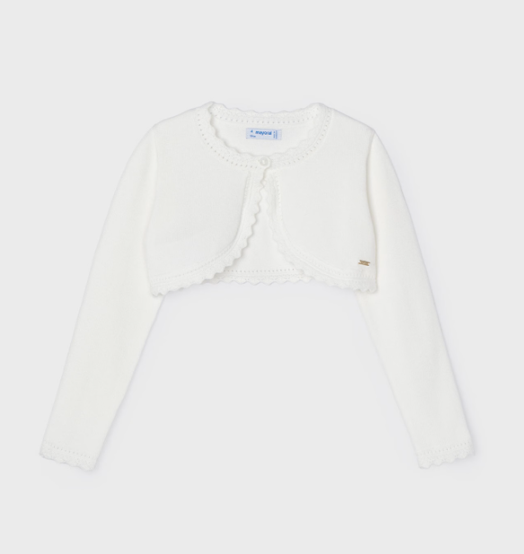 Mayoral bolero fete cu fir metalizat 5-10 ani Off-white