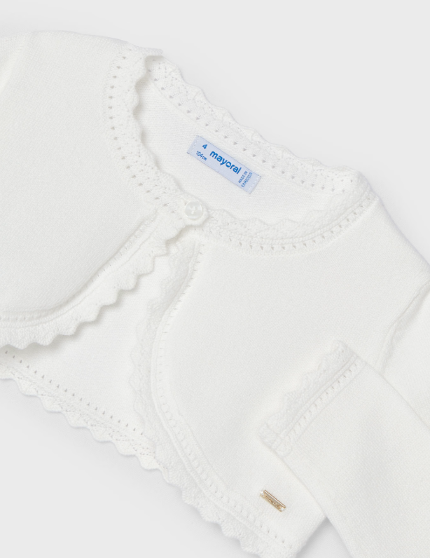 Mayoral bolero fete cu fir metalizat 5-10 ani Off-white