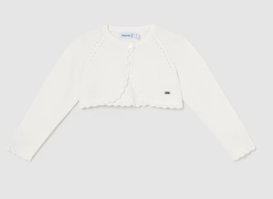 Mayoral bolero fete cu LENZING™ ECOVERO™ 12-36 luni Off-white Imagine principală a produsului