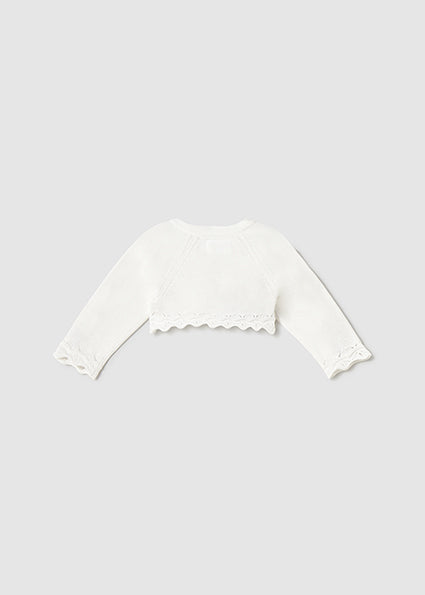 Mayoral bolero fete din tricot basic 0-18 luni Natural