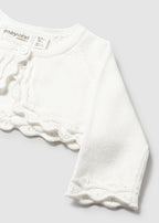 Mayoral bolero fete din tricot basic 0-18 luni Natural