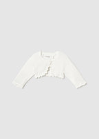 Mayoral bolero fete din tricot basic 0-18 luni Natural