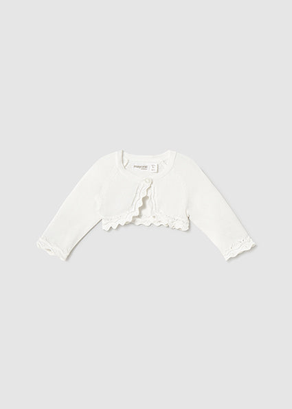 Mayoral bolero fete din tricot basic 0-18 luni Natural