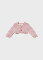 Mayoral bolero fete din tricot basic 0-18 luni Roz baby